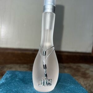 Jennifer Lopez Frosted Glass Body Oil Bottle with Silver Charm